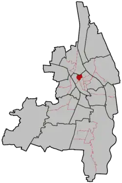 Lage des Stadtbezirks in Augsburg