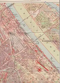 Das Viertel auf einem Stadtplan von um 1925