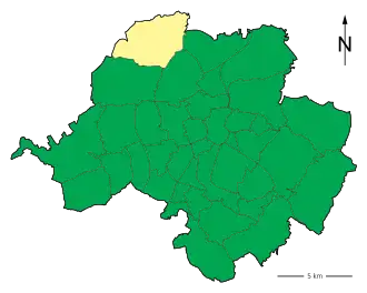 Lage des Stadtteils Chemnitz-Wittgensdorf in Chemnitz (anklickbare Karte)