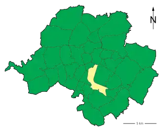 Lage des Stadtteils Chemnitz-Altchemnitz in Chemnitz (anklickbare Karte)