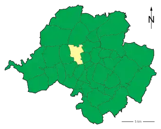 Lage des Stadtteils Chemnitz-Altendorf in Chemnitz (anklickbare Karte)