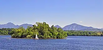 Insel Mühlwörth von Norden