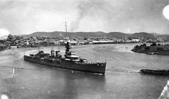 HMS Dunedin in Brisbane, 1925