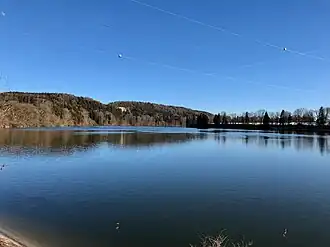 Blick über den Stausee zum Reiterberg