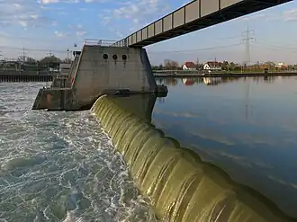 Segment mit Klappenwehr