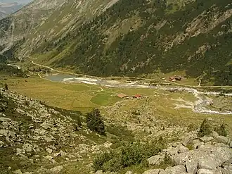 Stauwehr bei der Alpenrosenhütte