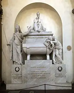 Italia turrita e stellata am Kenotaph Dante Alighieris in der Basilika Santa Croce in Florenz
