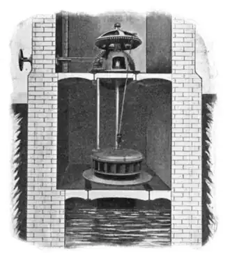 Stehende Francis-Schachtturbine von G. Luther aus Braunschweig, ca. 1907