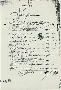 Kaiserliches Hofbauamt: Steinmetzauftrag 1752