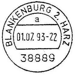 Kreisstegstempel mit Sehnensegment oben