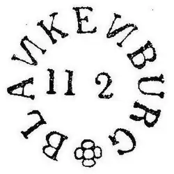 Text-Kreisstempel mit 1 Zeile