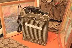 Angebliches Funkgerät von Bassajew während der Schlacht um Schuscha, ausgestellt im „Museum der gefallenen Soldaten“ in Xankəndi