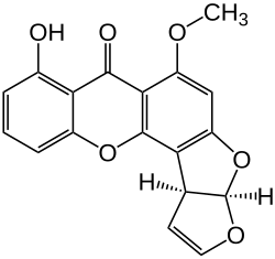 Strukturformel von Sterigmatocystin