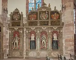 Links Johann IV., † 1574, rechts Philipp III., † 1602