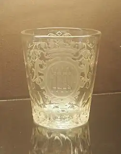 Becherglas mit Wappen Stürler (um 1730)