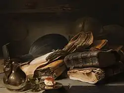 Stillleben mit Büchern, Jan Lievens, ca. 1627/28, Öl auf Eichenholz, 91,0 × 120,0 cm, Rijksmuseum Amsterdam