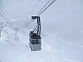 Stockhorn Gondel (nicht mehr in Betrieb) während der Fahrt