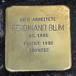 Stolperstein für Ferdinand Blum