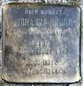 Stolperstein für Johanna Brunn (Schartgasse 1c)