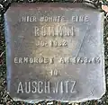 Stolperstein für eine Rommni (Thieboldsgasse 88)