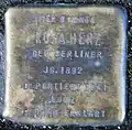 Stolperstein für Berliners Schwester Rosa Herz