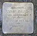 Stolperstein für Sophie Rausch