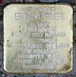 Stolperstein für Erich Kuttner