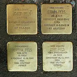 Stolpersteine für Familie Pels