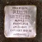 Stolperstein für Dr. Ernst Kantorowicz