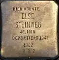 Stolperstein Köln, Else Steinweg (Königstraße)