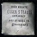 Stolperstein für Eugen Strauss (Theresienstraße 19)