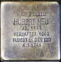 Stolperstein für Hubert Neu (Alexianerstraße 12)