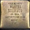 Stolperstein für Martha Steinweg (Königstraße)