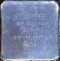Stolperstein für Rosa Meyer (Alexianerstraße 34)