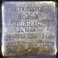 Stolperstein für Rosa Siegellack (Thieboldsgasse 134)