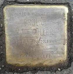 Stolperstein für Prälat Otto Müller (Bernhard-Letterhaus-Straße 26)