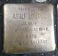 Stolperstein für Adolf Günter (Hansaring 109)