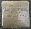 Stolperstein für Isaak Ranzenberg (Melchiorstraße 25)