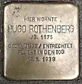 Stolperstein für Hugo Rothenberg (Neusser Straße 55)