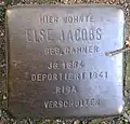 Stolperstein für Else Jacobs (Werderstraße 5)