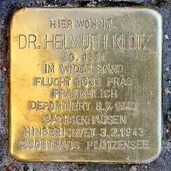 Stolperstein für Helmuth Klotz