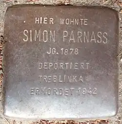 Stolperstein für Simon Parnass
