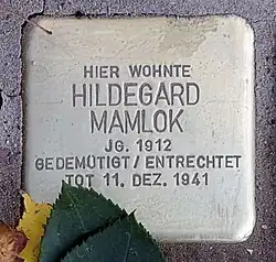 Stolperstein für Hildegard Mamlok