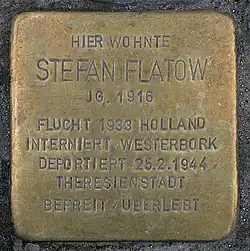 Stolperstein für Stefan Flatow