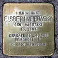 Stolperstein für Elsbeth Meirowsky