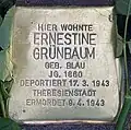 Stolperstein für Ernestine Grünbaum