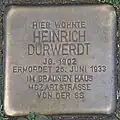 Stolperstein für Heinrich Durwerdst (Große Witschgasse 32-34)