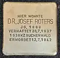 Stolperstein für Josef Roters Riehler Str. 49