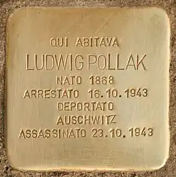 Stolperstein für Ludwig Pollak