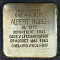 Stolperstein für Albert Ruben (Sudermanstraße 3)